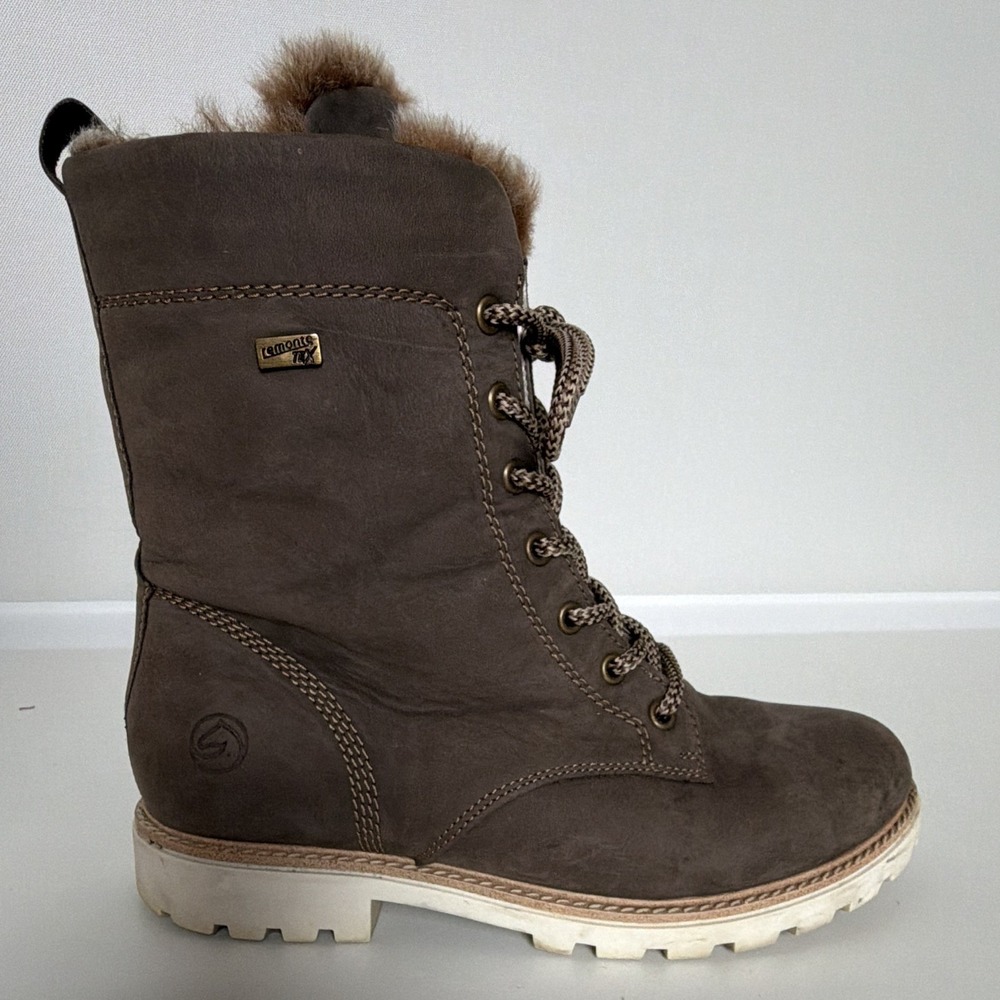 Remonte 86133 Womens Brown Leather Tex Winter Lace Up Boots EU 39 US 8 cabincore